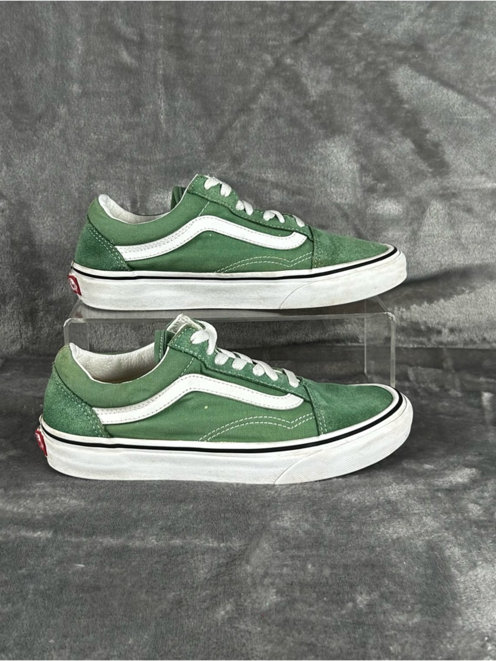 Vans Old Skool Low Top Sneakers Mens 5 Womens 6.5 Green Skate Shoes Retro Casual